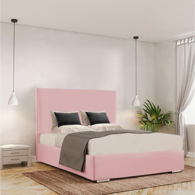 Shetye Upholstered Storage Bed Fairmont Park Colour: Pink, Size: 90 x 190 cm on Productcaster.