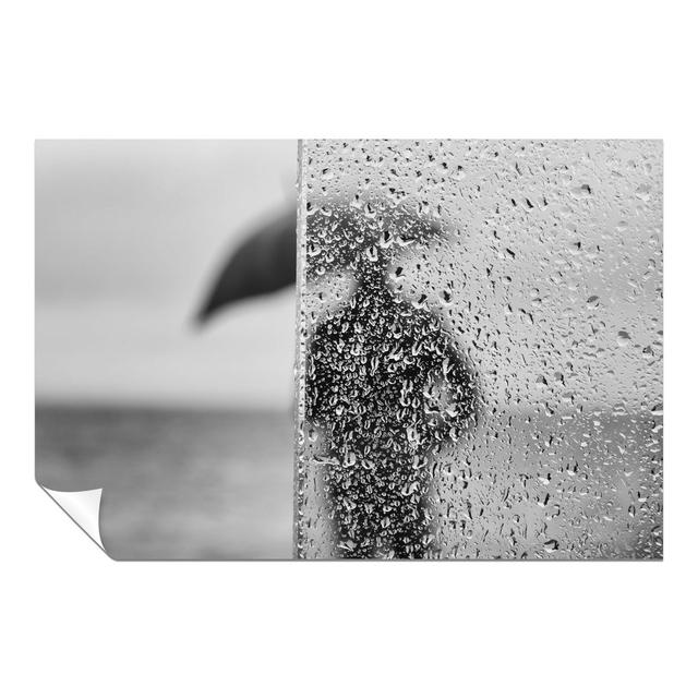 Panther Print Fine Art Prints Black & White Rainy Day Man Silhouette Artistic Unframed Poster, Pictures For Home Walls, Bedroom, Living Room & Bathroo on Productcaster.