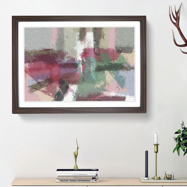 Abstract Art Painting Vol.111 by S.Johnson - Picture Frame Painting Print on Paper East Urban Home Size: 24cm H x 33cm W x 2cm D, Frame Option: Walnut on Productcaster.