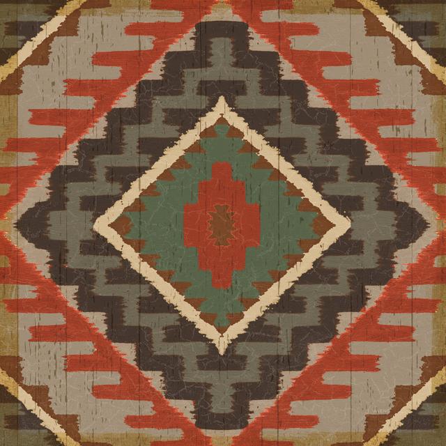 Country Mood Navajo Tile VII by James Wiens - Wrapped Canvas Painting Natur Pur Size: 51cm H x 51cm W x 3.8cm D on Productcaster.