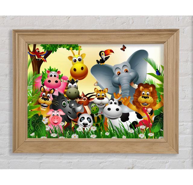 Safari Animal Friends 1 - Print Latitude Vive Format: Natural Framed Paper, Size: 29.7cm H x 42cm W x 8cm D on Productcaster.