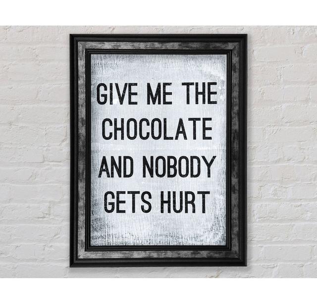 Give Me The Chocolate Framed Print Happy Larry Size: 42cm H x 29.7cm W on Productcaster.