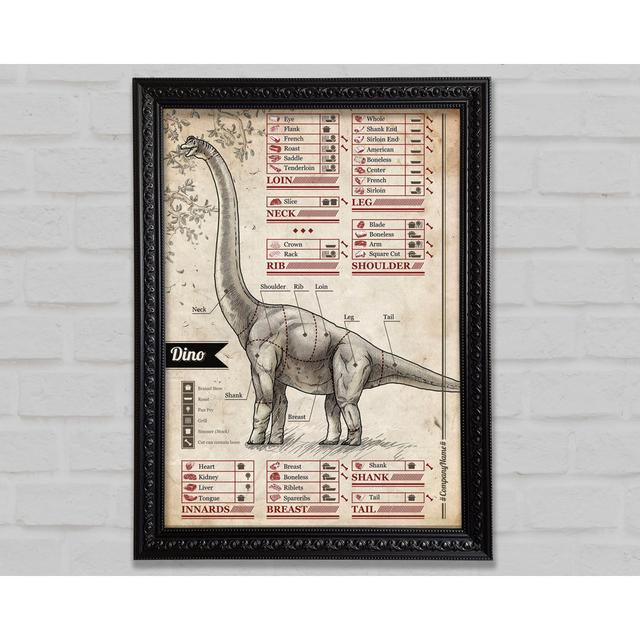 Dino Butchers Selection Framed Print Happy Larry Size: 29.7cm H x 21cm W on Productcaster.