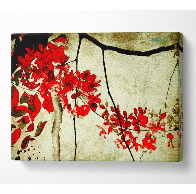 Red Leaf Skies - Wrapped Canvas Art Prints ClassicLiving Size: 81cm H x 121.9cm W x 10cm D on Productcaster.