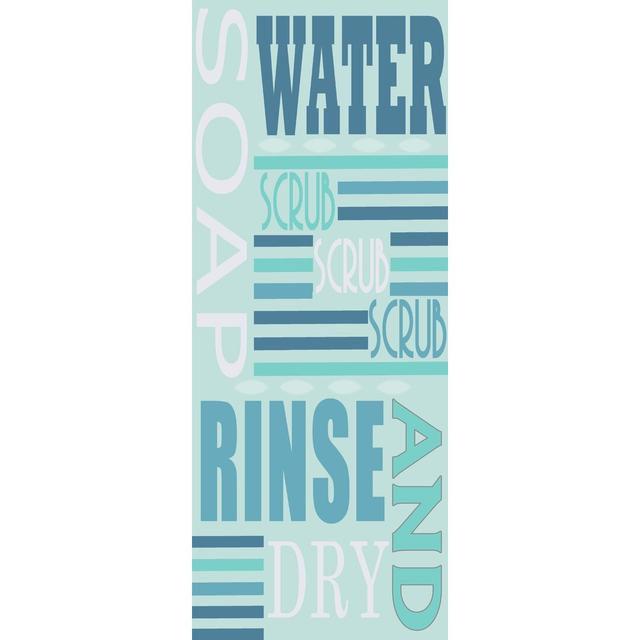 Water Soap Scrub Rindry - Wrapped Canvas Textual Art Print Ebern Designs Size: 76cm H x 51cm W x 3.8cm D on Productcaster.