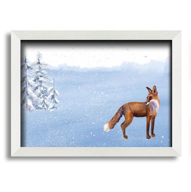 Isamar Fox in the Delicate Snow - Single Picture Frame Art Prints Alpen Home Size: 59.7cm H x 84.1cm W x 10cm D on Productcaster.