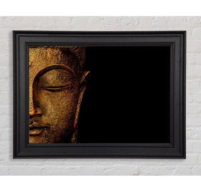 Buddha Profil - Einzelner Bilderrahmen Kunstdrucke BohoLiving Größe: 84,1 cm H x 142,2 cm B x 8 cm T on Productcaster.