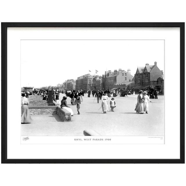 'Rhyl, West Parade 1900' by Francis Frith - Picture Frame Photograph Print on Paper The Francis Frith Collection Size: 40cm H x 50cm W x 2.3cm D on Productcaster.