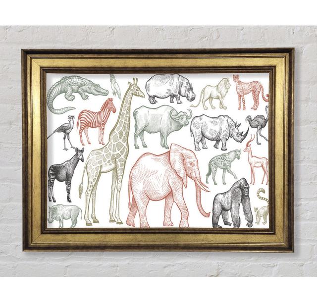 The Animal Kingdom Sketch - Print Bright Star Size: 42cm H x 59.7cm W x 8cm D on Productcaster.