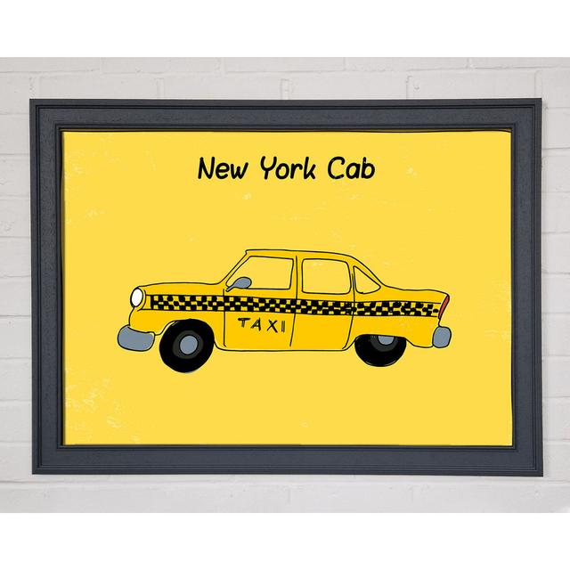 NYC Retro Cab - Einzelne Bilderrahmen Kunstdrucke Happy Larry Größe: 59,7 cm H x 84,1 cm B on Productcaster.