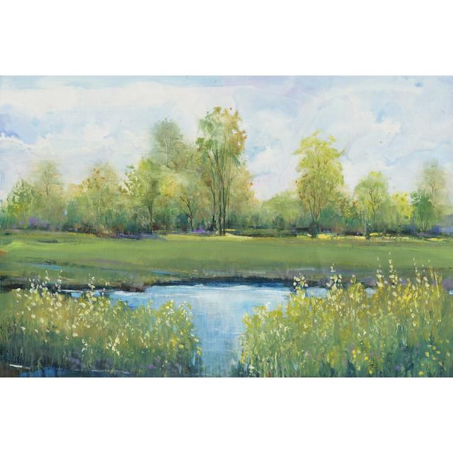 'Tranquil Park II' by Timothy O' Toole - Wrapped Canvas Painting Print Blue Elephant Size: 30cm H x 46cm W on Productcaster.