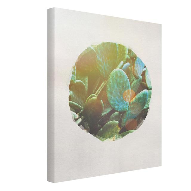 Prickly Pear Cactus - Wrapped Canvas Graphic Art Bloomsbury Market on Productcaster.