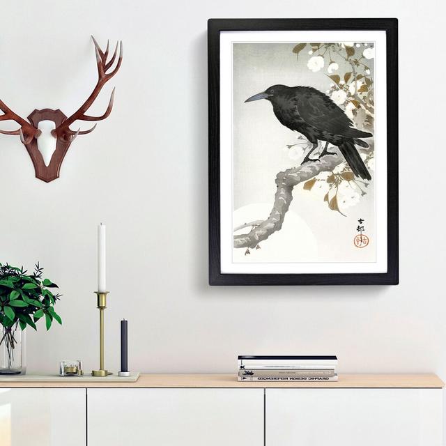 A Crow on the Blossom Tree by Ohara Koson - Picture Frame Painting Print on Paper East Urban Home Size: 33cm H x 24cm W x 2cm D, Frame Option: Black F on Productcaster.