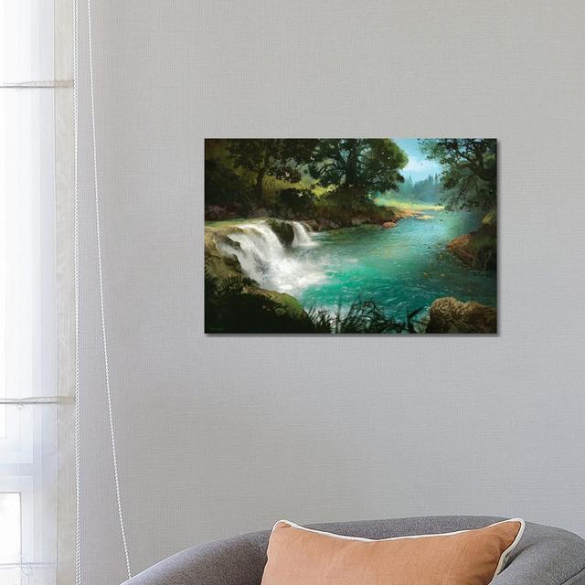 Stream by Ferdinand Ladera - Wrapped Canvas Graphic Art Alpen Home Size: 45.72cm H x 66.04cm W x 1.905cm D on Productcaster.