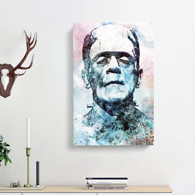 Frankenstein in Abstract - Wrapped Canvas Painting Print East Urban Home Size: 50cm H x 35cm W x 3cm D on Productcaster.