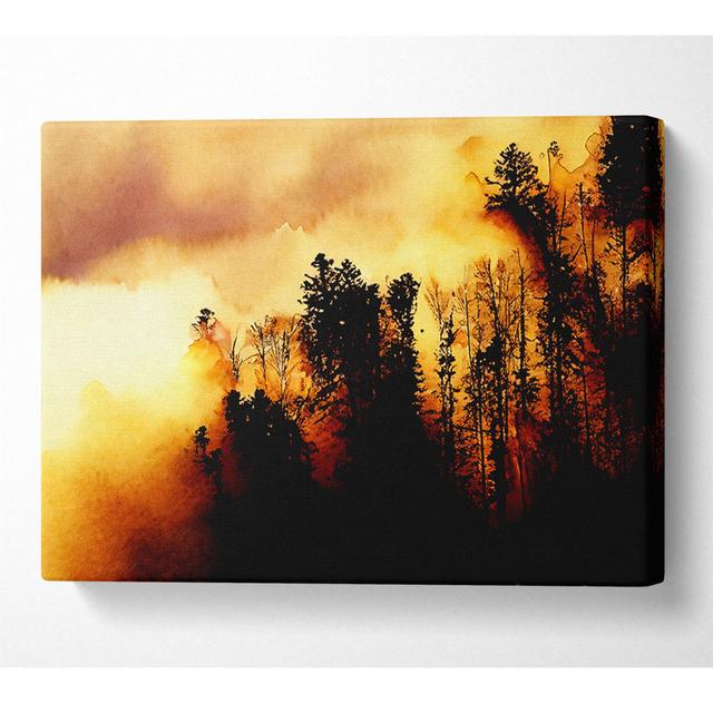 Goldene Wolken am Himmel - Druck Alpen Home Größe: 81 cm H x 121,9 cm B x 10 cm T on Productcaster.