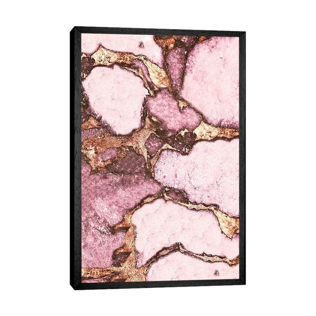 Gemstone And Gold - Pastel Rose by Monika Strigel - Floater Frame Print on Canvas Canora Grey Frame Option: Black Framed, Size: 66.04cm H x 45.72cm W on Productcaster.