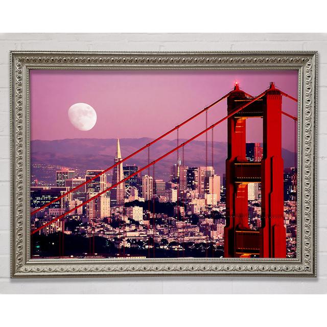 San Francisco Moonlit View - Einzelner Bilderrahmen Kunstdrucke Bright Star Größe: 84,1 cm H x 118,9 cm B on Productcaster.