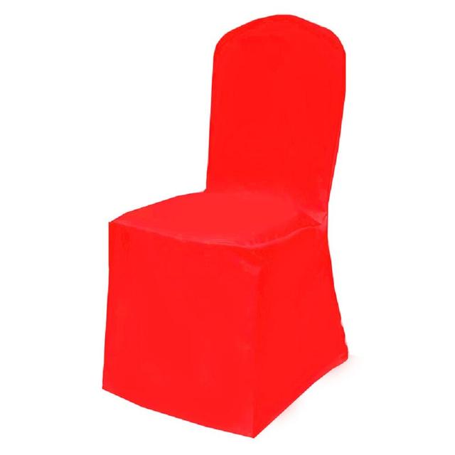 Round Top Polyester Chair Cover 1PC Symple Stuff Colour: Red on Productcaster.