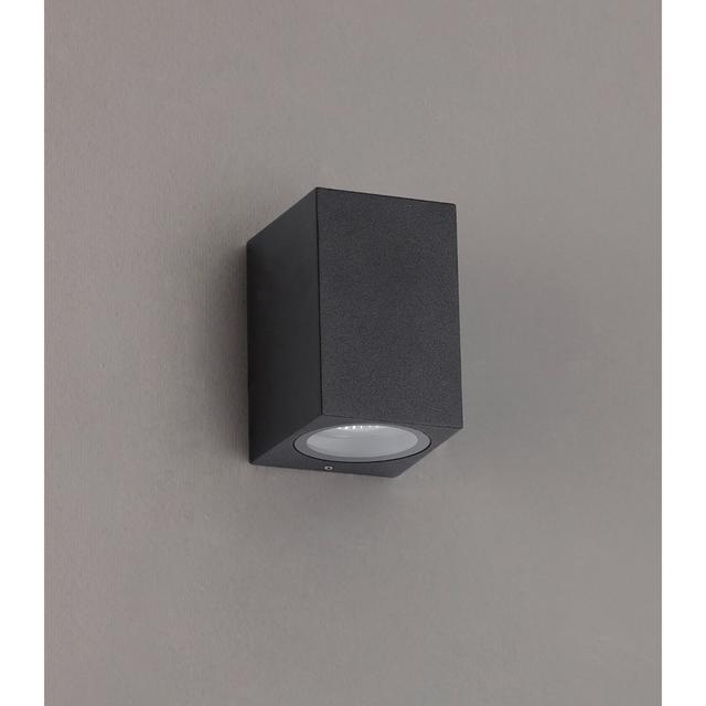 Tomar Curved Wall Lamp, 1 X GU10, IP54, Sand White Deco Fixture Finish: Sand Black on Productcaster.