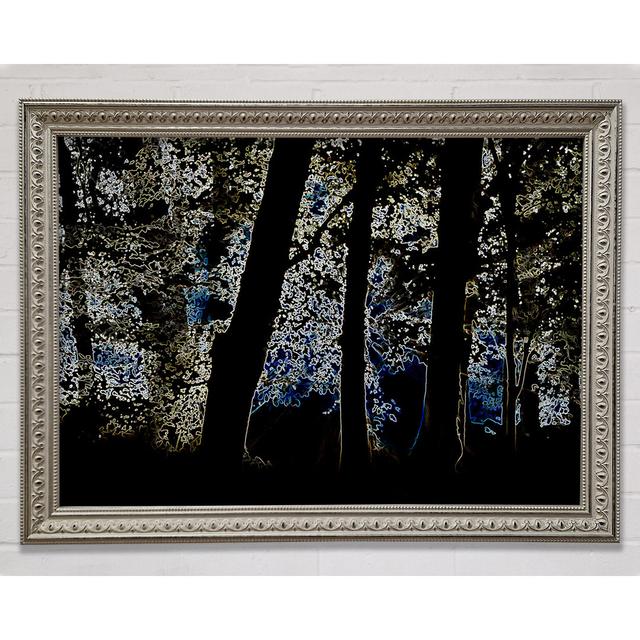 Neon Forrest At Night Framed Print Bright Star Size: 29.7cm H x 42cm W on Productcaster.