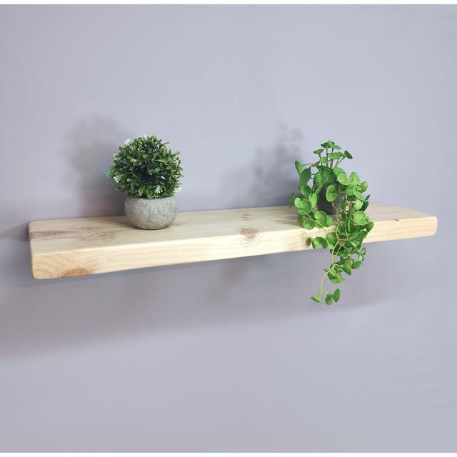 Wooden Floating Shelf 220Mm Nordic Blue 17 Stories Size: 4.50cm H x 130cm W x 17.50cm D, Finish: Primed on Productcaster.