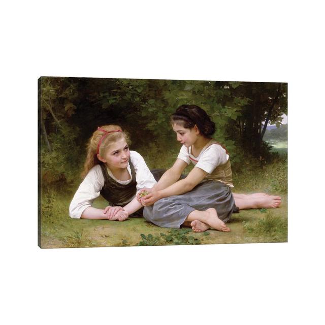 The Nut Gatherers, 1882 by William-Adolphe Bouguereau - Wrapped Canvas Photograph Wayfair Samples Size: 101.6cm H x 152.4cm W x 3.81cm D on Productcaster.