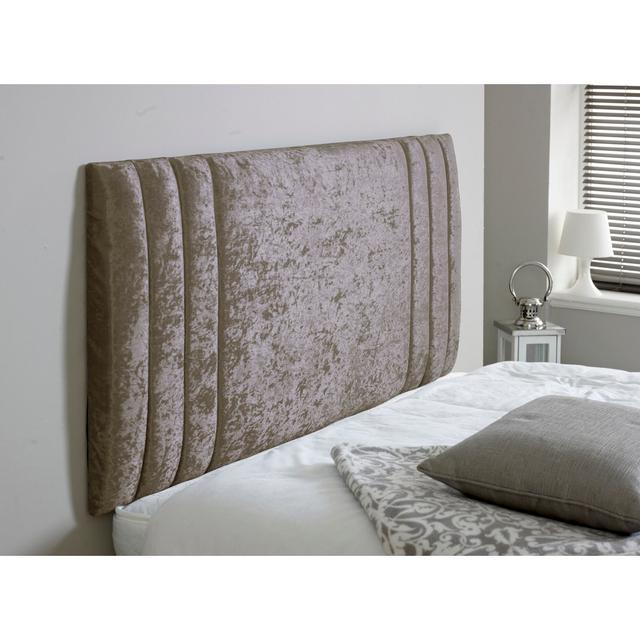 Kimoria Upholstered Headboard 17 Stories Colour: Truffle, Upholstery: Velvet, Size: Super King (6') on Productcaster.