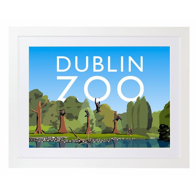 Dublin Zoo by Richard O'Neil - Print East Urban Home Size: 33.5 cm H x 43.5 cm W x 2.2 cm D, Format: White Wood Frame on Productcaster.