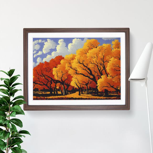 XH1022-8886X The Autumn Forest - Single Picture Frame Print Alpen Home Format: Walnut, Size: 46cm H x 64cm W x 2cm D on Productcaster.