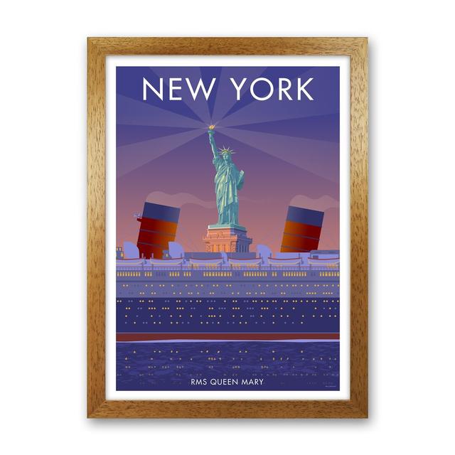 New York by Stephen Millership - Print on Canvas Rosalind Wheeler Format: Brown Framed Paper, Size: 88cm H x 64cm W x 3cm D on Productcaster.