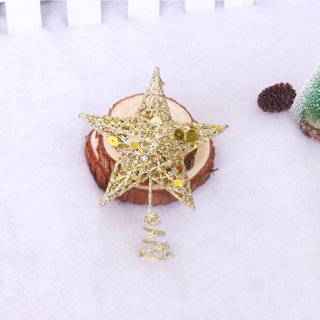 Star Tree Topper The Seasonal Aisle Colour: Gold, Size: 23cm H x 20cm W on Productcaster.