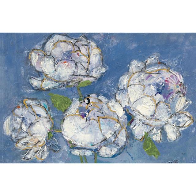 Vase of Peonies by Kellie Day - Wrapped Canvas Painting Print Rosalind Wheeler Size: 20cm H x 30cm W on Productcaster.