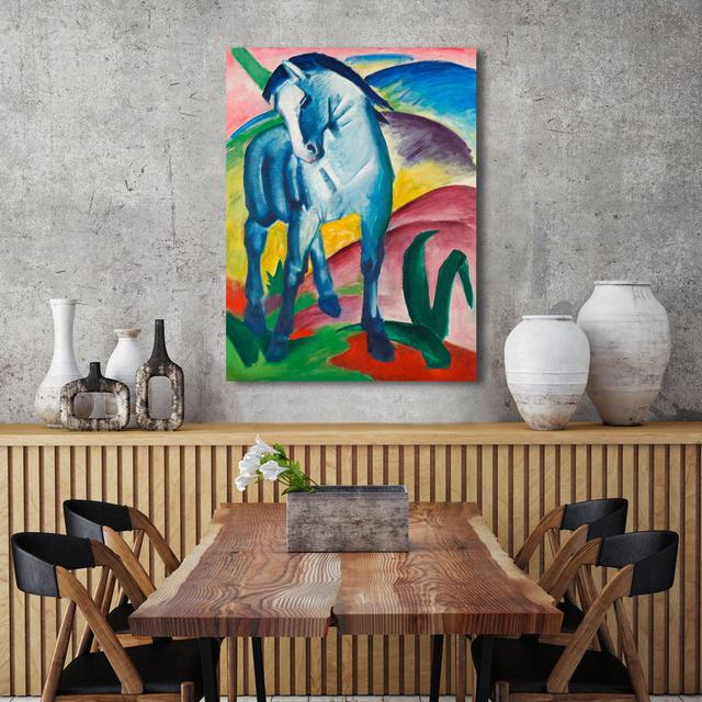 "Blue Horse" By Franz Marc Gracie Oaks Size: 70cm H x 50cm W x 4cm D on Productcaster.