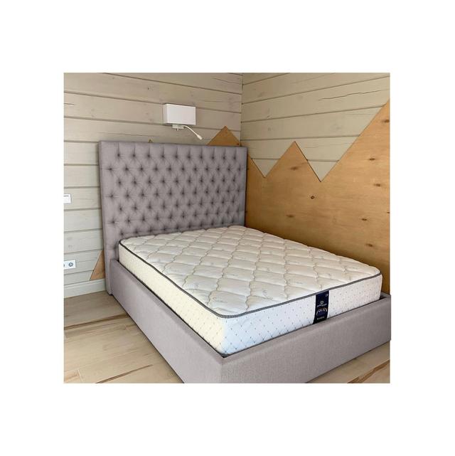 Deshler Upholstered Bed Frame Rosdorf Park Colour: Silver, Size: Super King (6') on Productcaster.