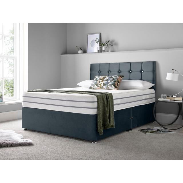 Jaques Memory Foam Divan Bed Set Rosdorf Park Colour: Mink, Size: Small Double (4'), Storage Type: 2 Left Side Drawers on Productcaster.