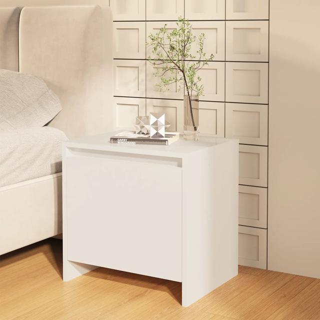 Gensinger Nightstand Ebern Designs Colour: High Gloss White on Productcaster.