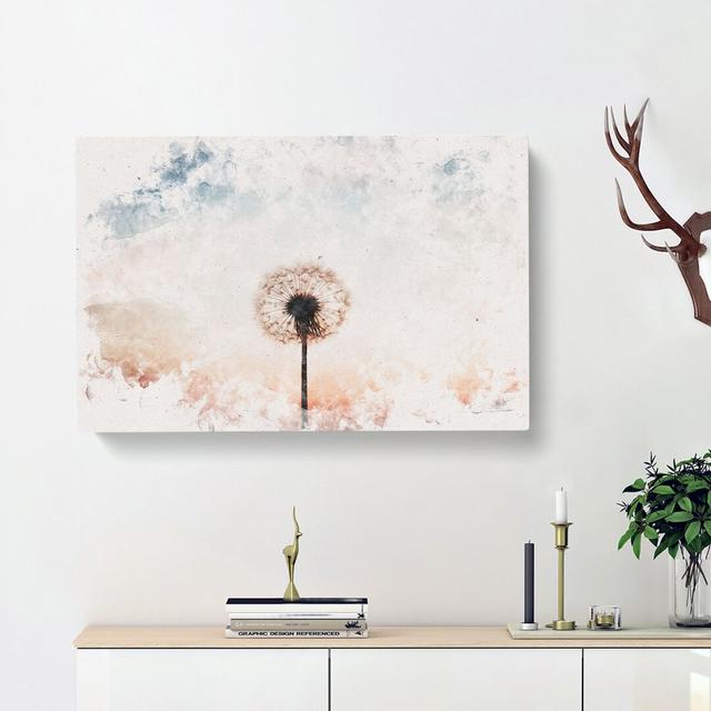 Dandelion - Wrapped Canvas Graphic Art Print East Urban Home Size: 40cm H x 60cm W x 3cm D on Productcaster.