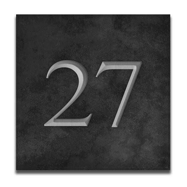 Velia 17.78Cm H Slate Surface Mount House Number Williston Forge Colour: Silver, Number: 27 on Productcaster.