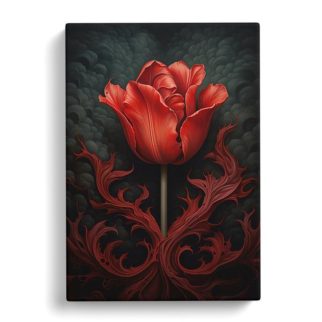 Tulip Flower Surrealism - Art Prints Marlow Home Co. Size: 76cm H x 50cm W x 3cm D on Productcaster.