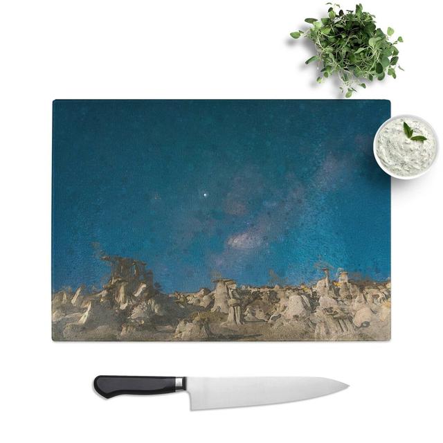 Tempered Glass Stars over the Canyon Chopping Board East Urban Home Size: 39 cm W x 28.5 cm L on Productcaster.