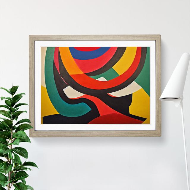 Mystical Abstract - Picture Frame Graphic Art George Oliver Size: 25cm H x 34cm W x 2cm D, Frame Colour: Oak on Productcaster.