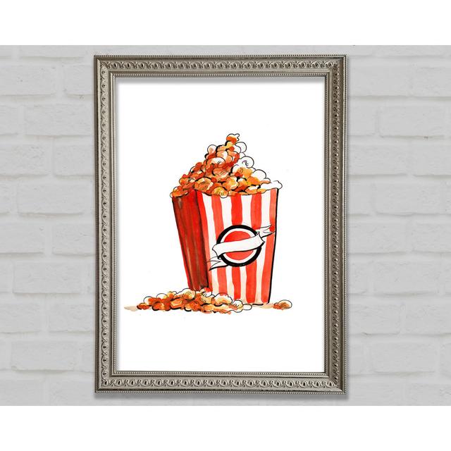 Time For Popcorn - Single Picture Frame Art Prints Rosalind Wheeler Format: Silver Framed Paper, Size: 141.4cm H x 100cm W x 3cm D on Productcaster.