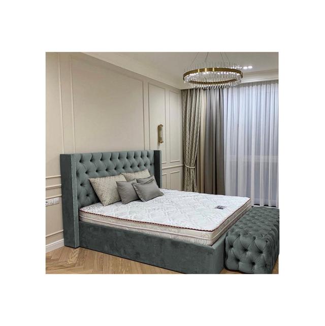 Dorrance Upholstered Bed Frame Rosdorf Park Colour: Chrome, Size: Super King (6') on Productcaster.