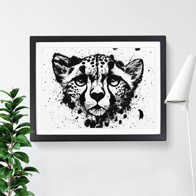 XH1022-6580X Painted Cheetah Vol.1 - Single Picture Frame Print 17 Stories Size: 25cm H x 34cm W x 2cm D, Frame Colour: Black on Productcaster.