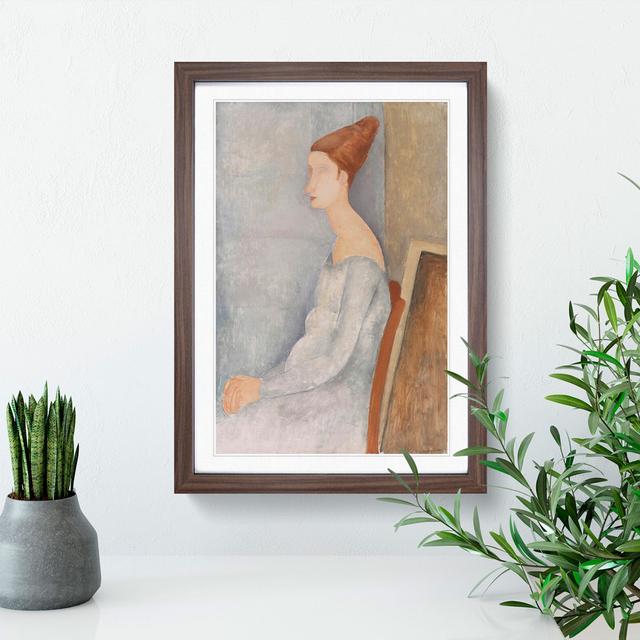 Jeanne Hebuterne Vol.3 by Amedeo Modigliani - Picture Frame Painting East Urban Home Frame Option: Walnut, Size: 36cm H x 27cm W x 2cm D on Productcaster.