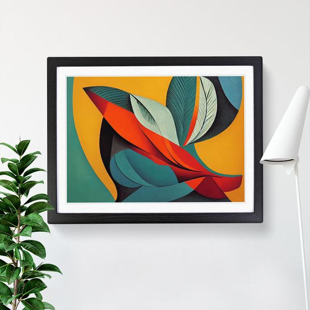 Abstract Feather Art Vol.5 - Single Picture Frame Print Marlow Home Co. Size: 34cm H x 46cm W x 2cm D, Frame Colour: Black on Productcaster.