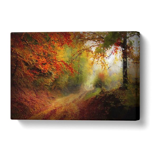 'Autumn Forest' Painting Print on Canvas Brambly Cottage Size: 50 cm H x 76 cm W on Productcaster.