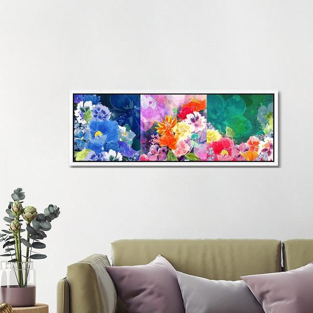 Joyous Blossoms by 5by5collective - Panoramaleinwand auf Leinwand Giclée auf Leinwand Bloomsbury Market Größe: 40,64 cm H x 121,92 cm B x 3,81cm T, Fo on Productcaster.