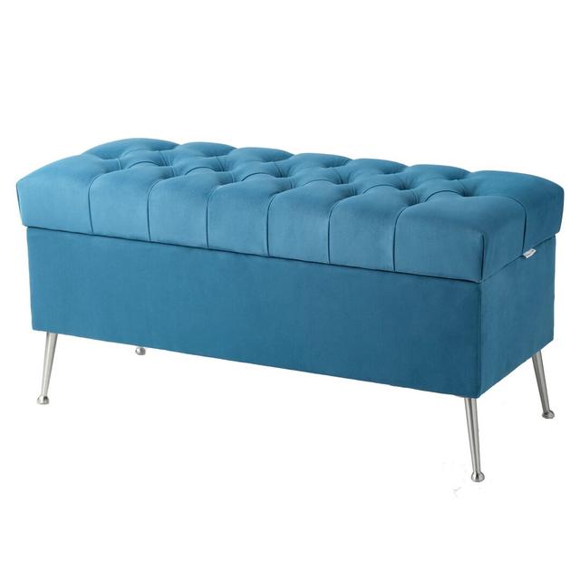 Gepolsterte Bank mit Stauraum bench4home Größe: 49 cm H x 150 cm B x 40 cm T on Productcaster.